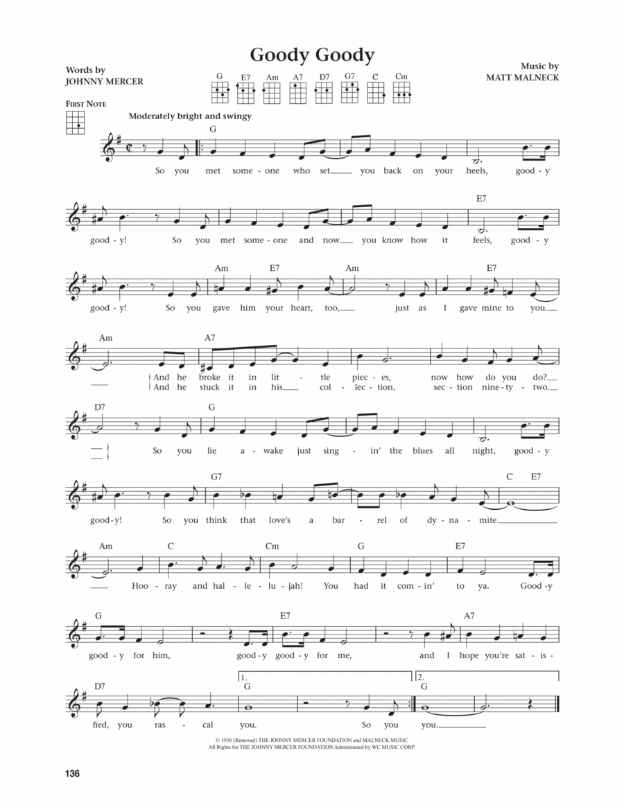 Goody Goody (from The Daily Ukulele) (arr. Jim Beloff) Ukulele scores gallery preview page 1