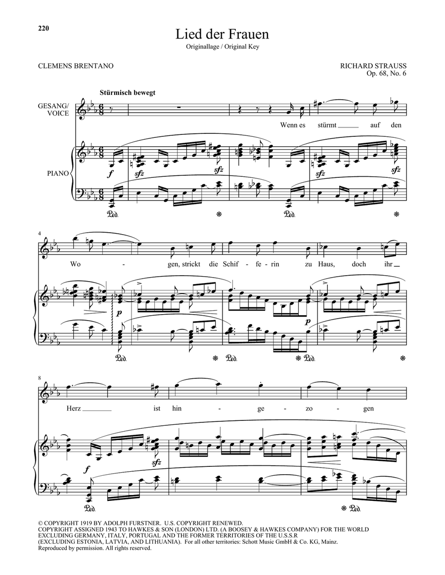 Lied Der Frauen (High Voice) High Voice scores gallery preview page 1