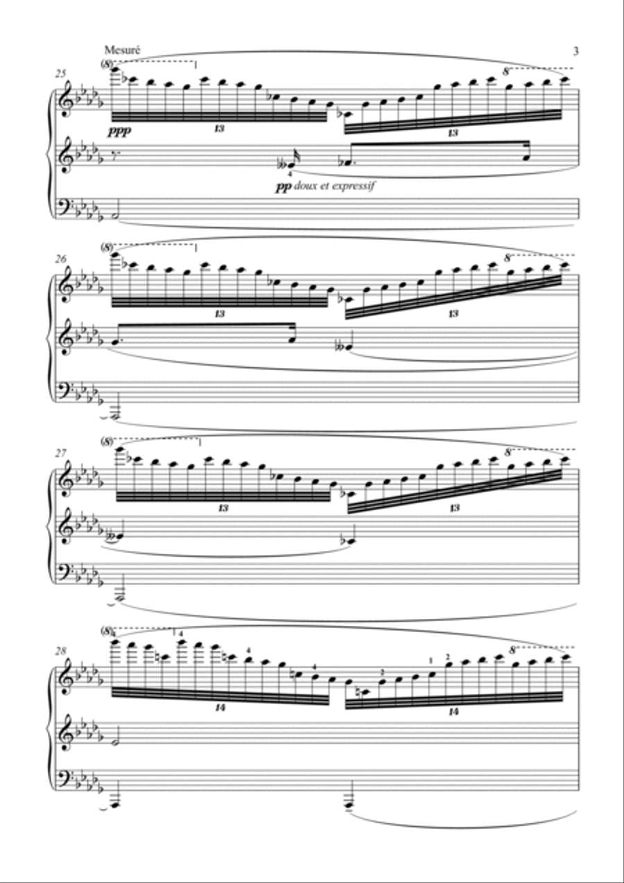 Debussy-Reflets dans l'eau for piano solo Piano Solo scores gallery preview page 4