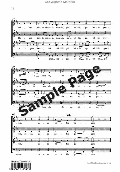 Saetze 4 Einer 'messe' Satb