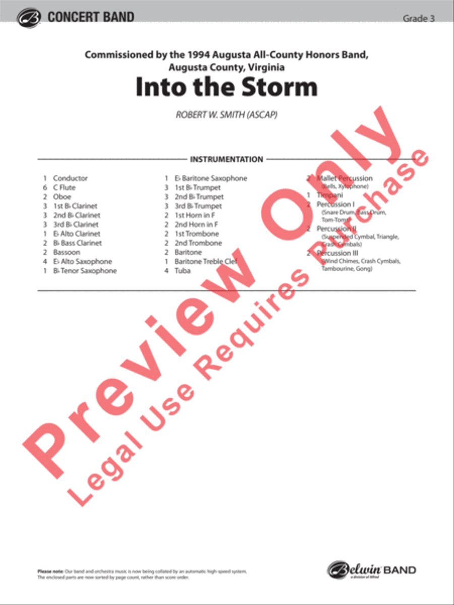 Into the Storm Concert Band scores gallery preview page 2