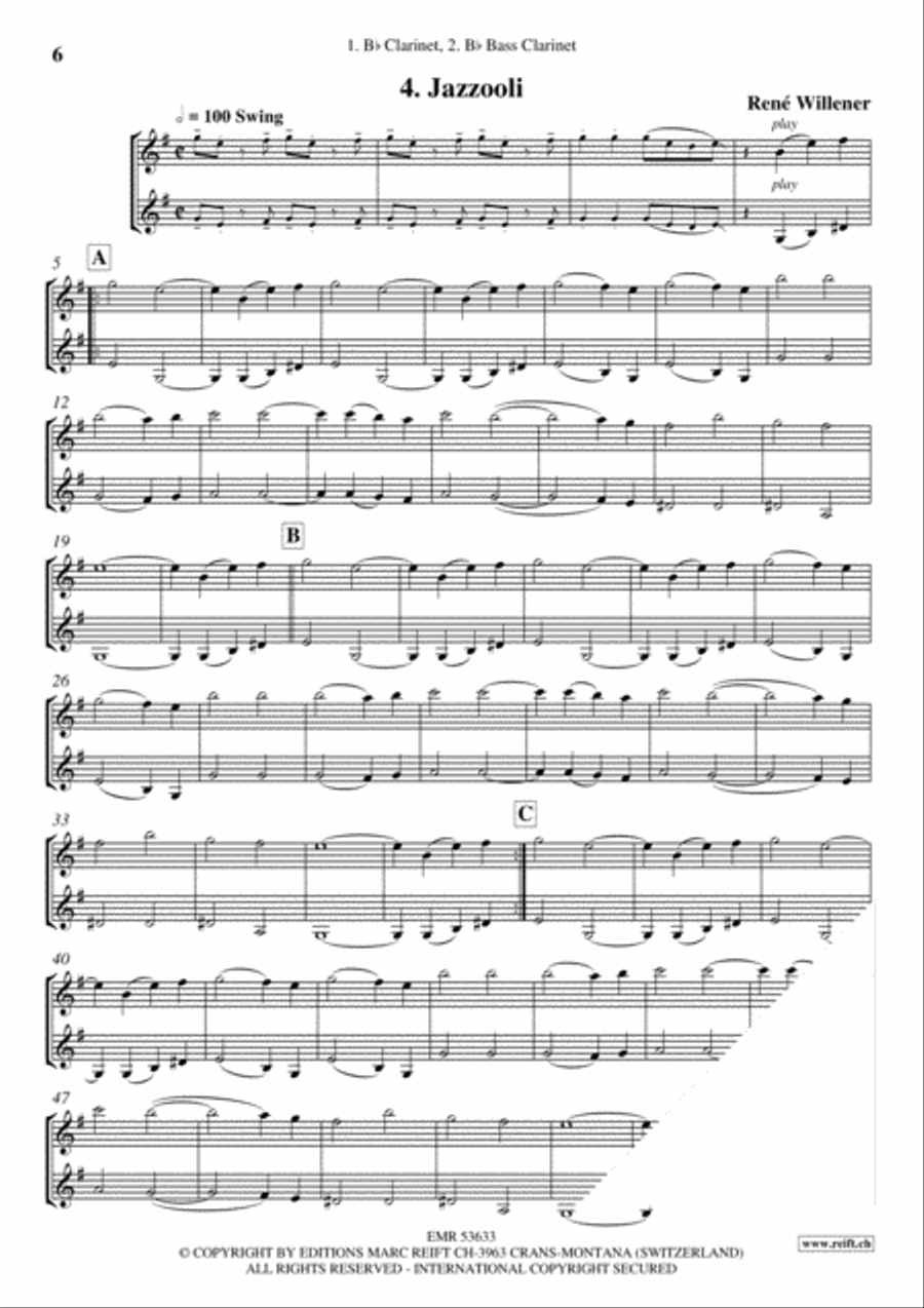Bella Ciao Bella Ciao Bass Clarinet scores gallery preview page 6