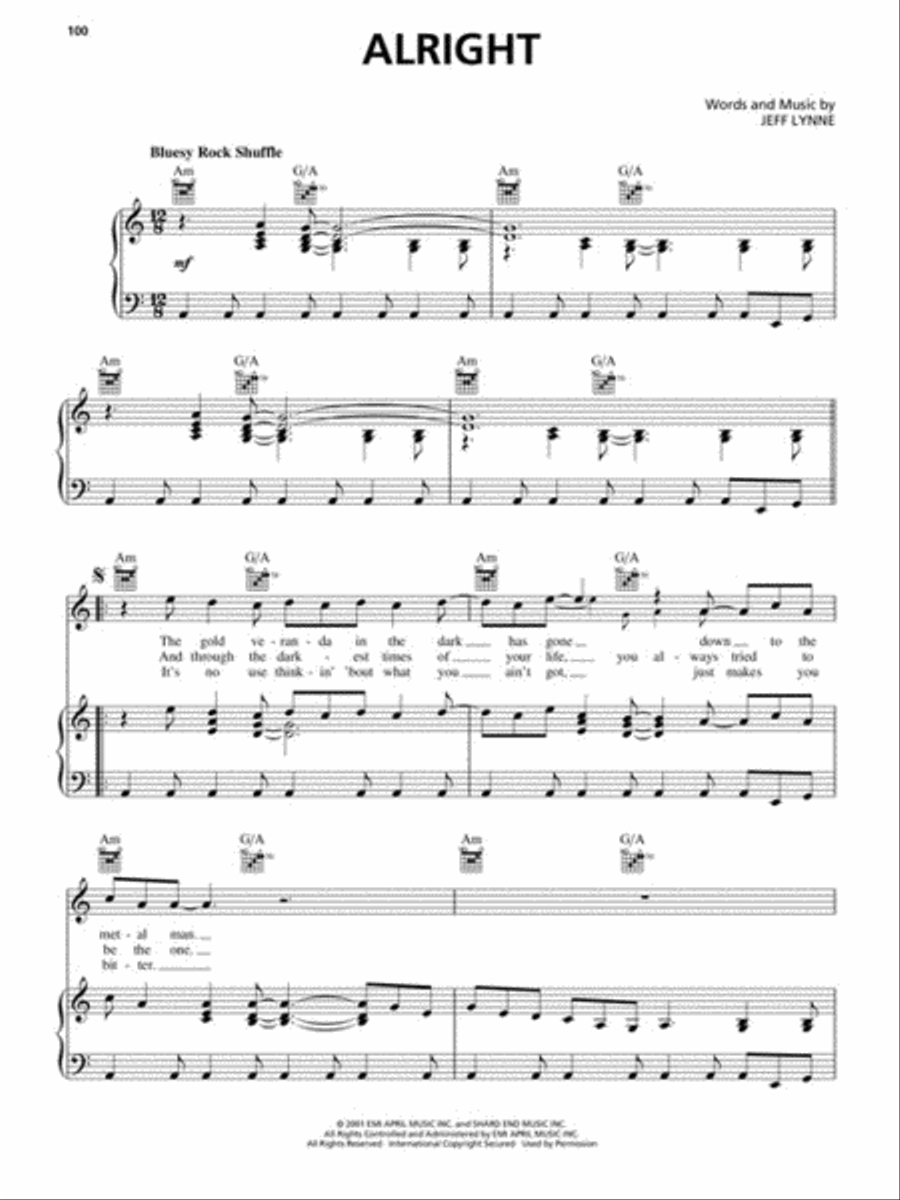 The Very Best of Electric Light Orchestra – All Over the World Piano, Vocal, Guitar scores gallery preview page 7
