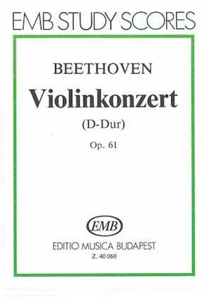 Book cover for Concerto For Violin And Orchestra In D Major Op61 Score