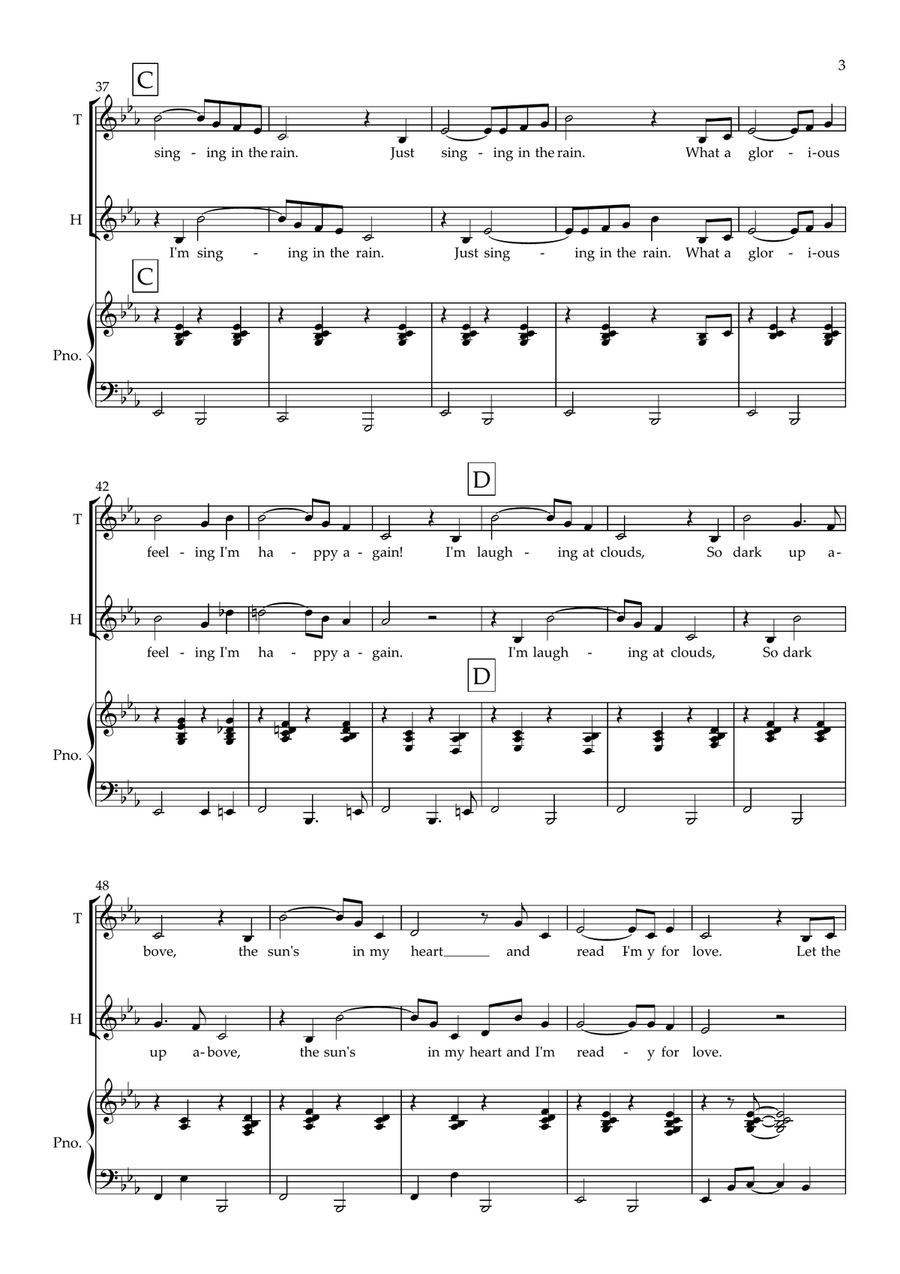 Singin' In The Rain Choir scores gallery preview page 3