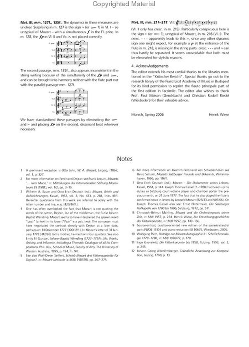 Flute Concerto [No. 1] in G major K. 313 (285c)