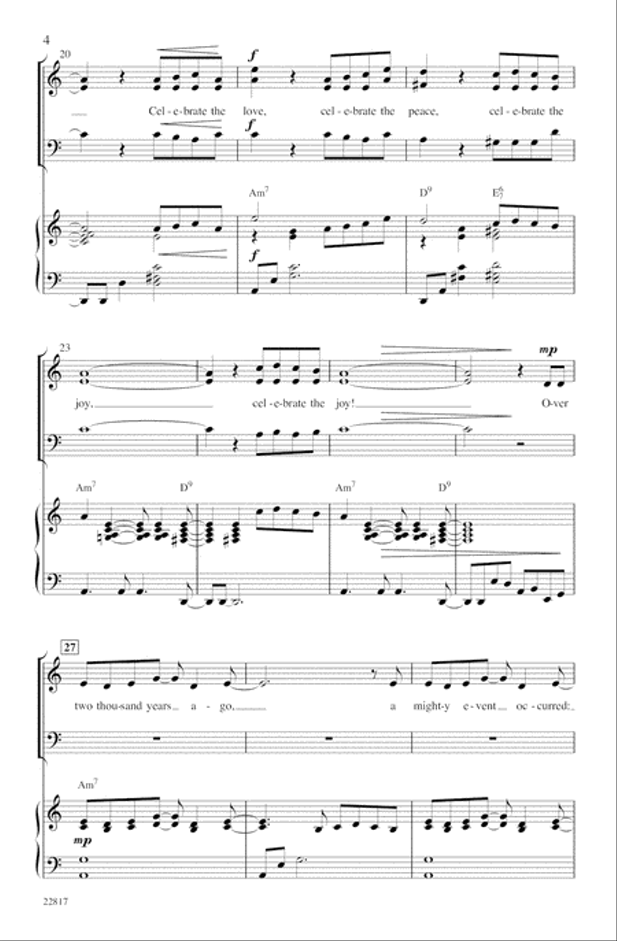 Celebrate the Joy 3-Part scores gallery preview page 4