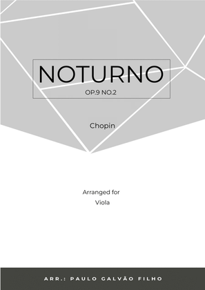 Book cover for NOTURNO OP.9 NO.2 - CHOPIN – VIOLA SOLO