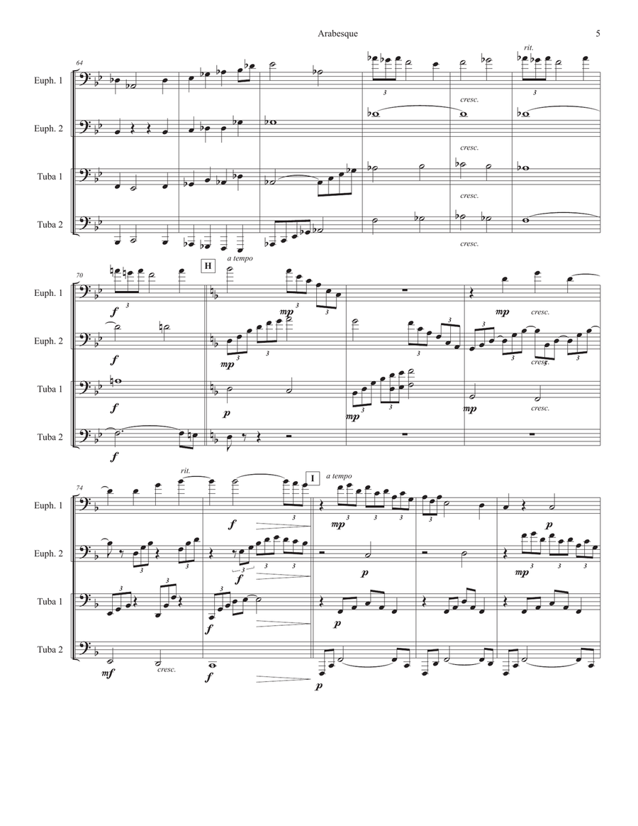 Arabesque Brass Quartet scores gallery preview page 5