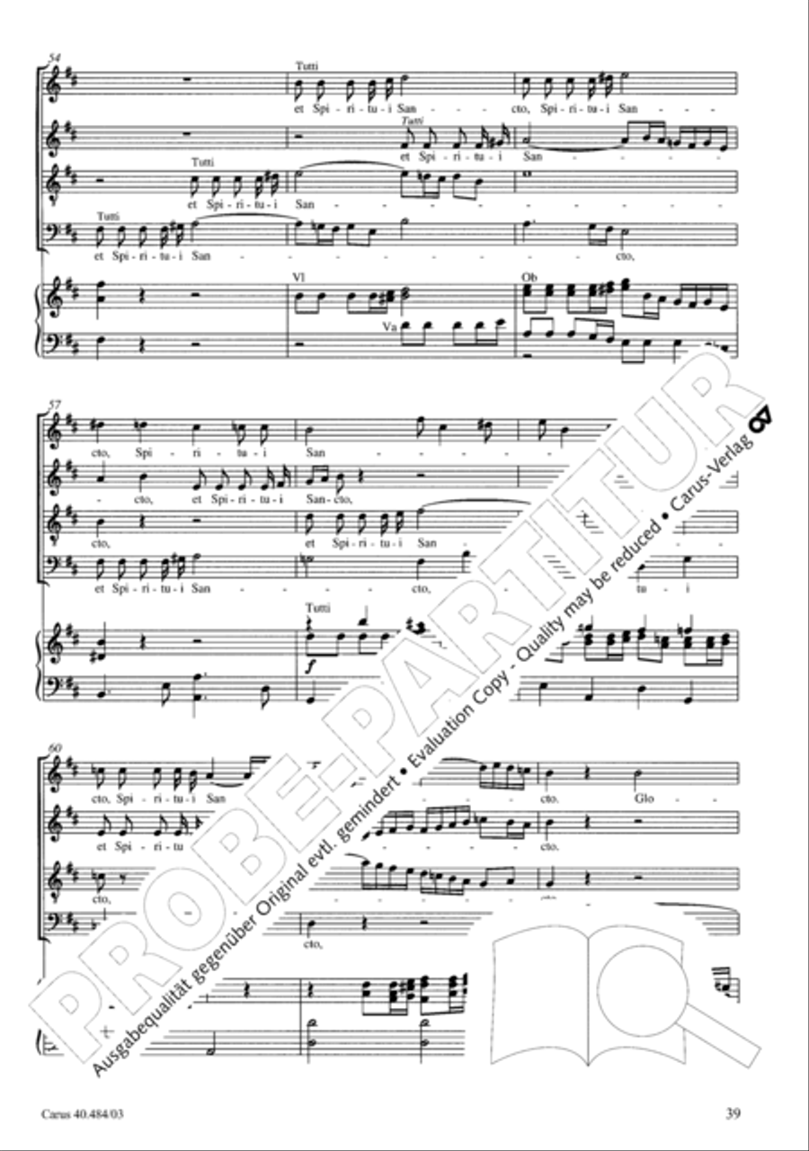 Magnificat in D ATB scores gallery preview page 40