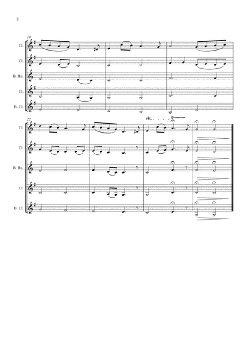 Sarah's Lullaby - Grade 2 - Clarinet Quartet
