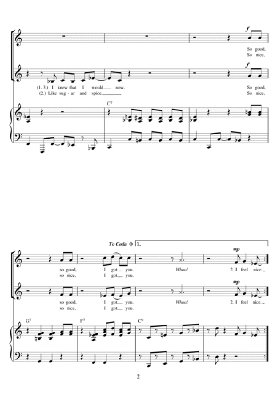 I Got You (I Feel Good) (arr. Rick Hein) Choir scores gallery preview page 2