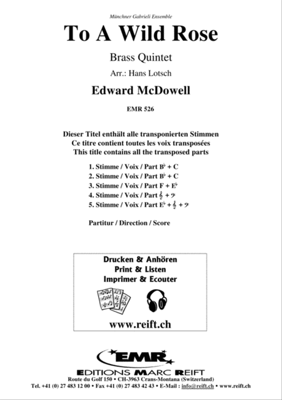 To A Wild Rose To A Wild Rose Brass Quintet scores gallery preview page 2
