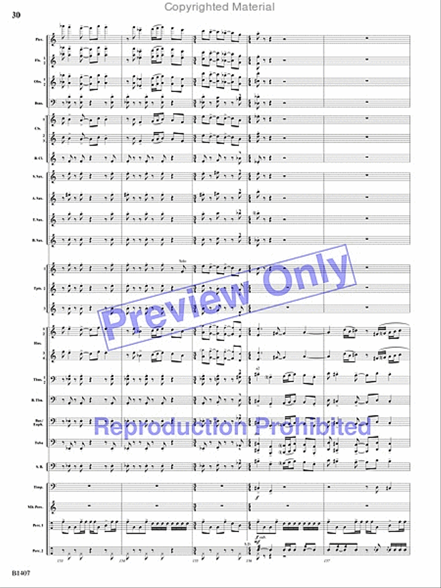Antiphonal Fanfare Antiphonal Fanfare Concert Band scores gallery preview page 61