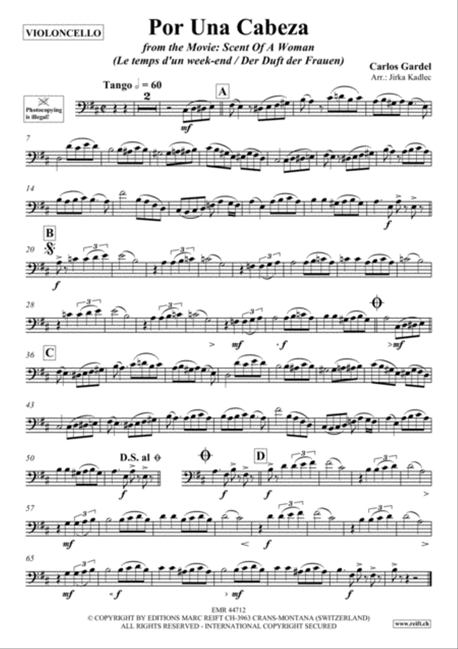 Por Una Cabeza Piano Accompaniment scores gallery preview page 2