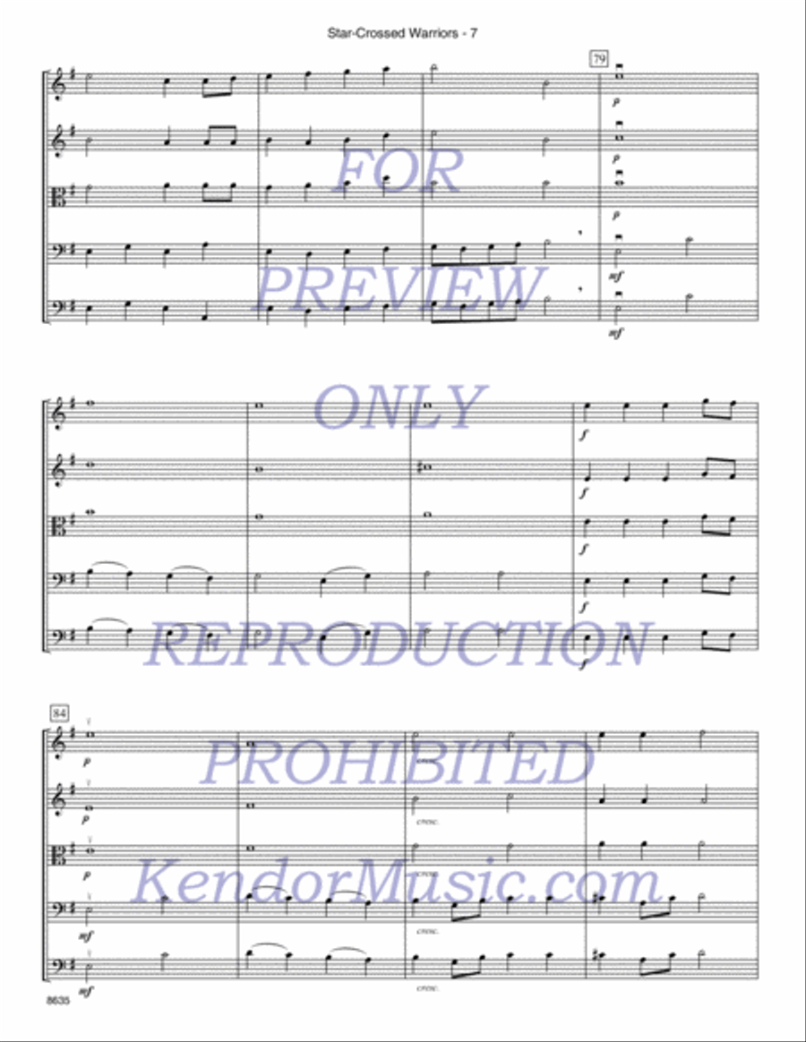 Star-Crossed Warriors (Full Score) String Orchestra scores gallery preview page 8