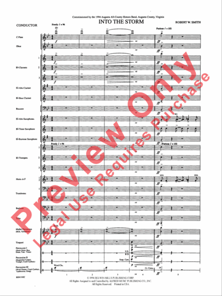 Into the Storm Concert Band scores gallery preview page 4