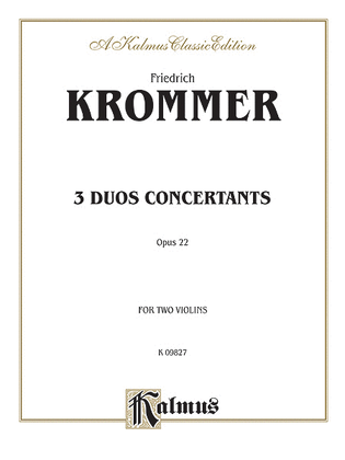 3 Duos Conc - Op.22 For 2 Violins