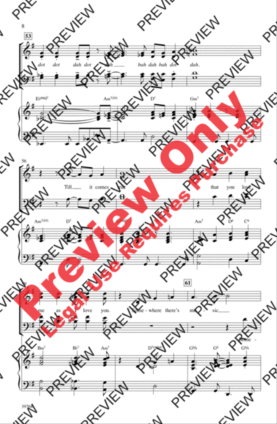 How High the Moon 4-Part scores gallery preview page 8