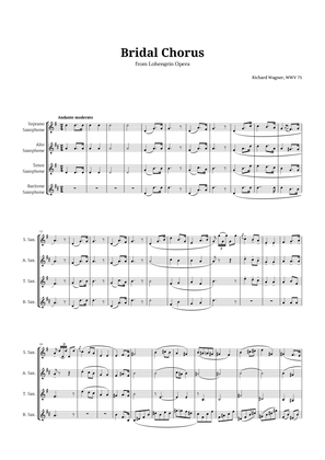 Bridal Chorus by Wagner for Sax Quartet