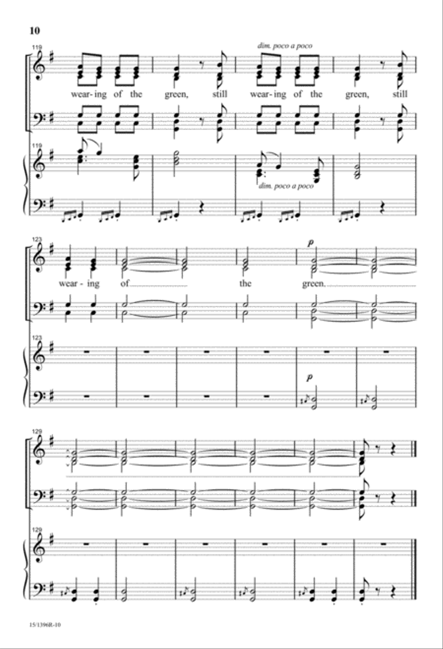 Three Irish Folk Songs Divisi scores gallery preview page 10