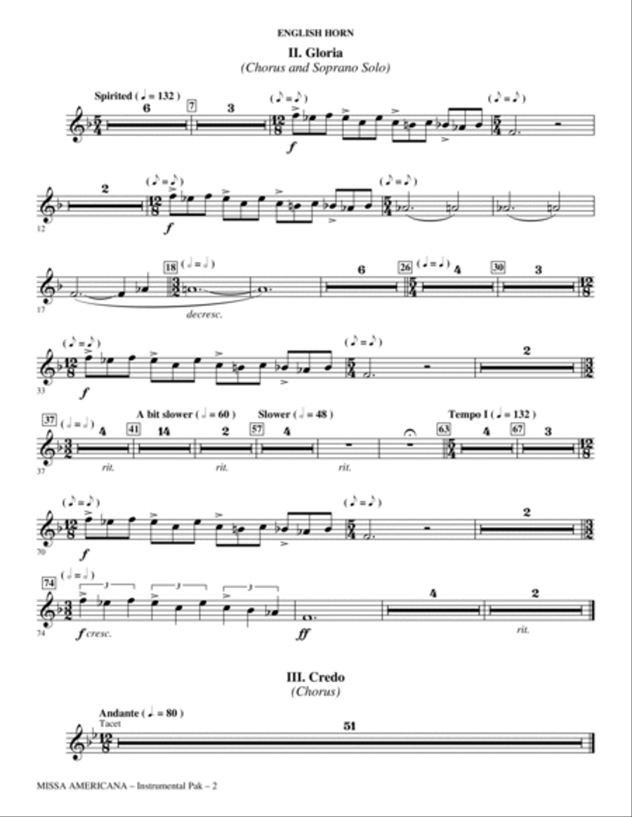 Missa Americana - English Horn Choir scores gallery preview page 2