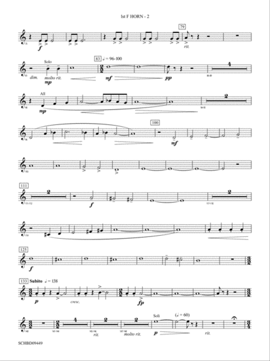 Psalm 46: 1st F Horn Concert Band scores gallery preview page 2