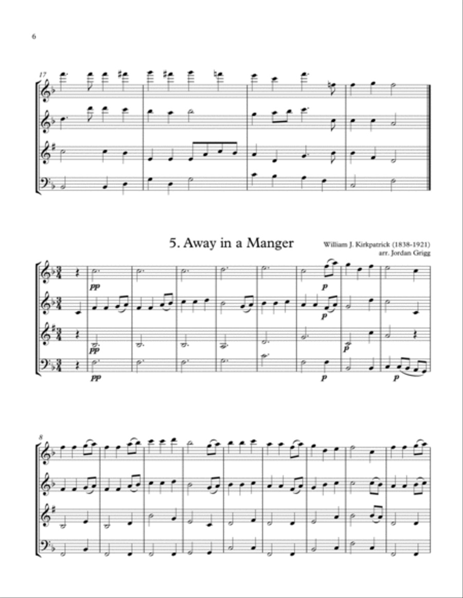 14 Christmas Carols (arranged for Wind Quartet) 14 Christmas Carols (arranged for Wind Quartet) Woodwind Quartet scores gallery preview page 6