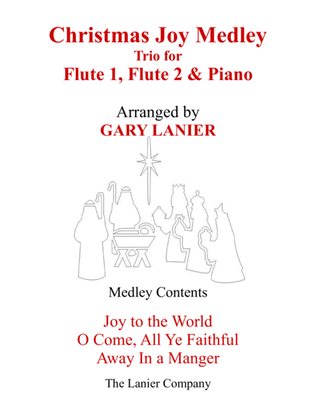 Book cover for CHRISTMAS JOY MEDLEY (Trio – Flute 1, Flute 2 & Piano with Parts)