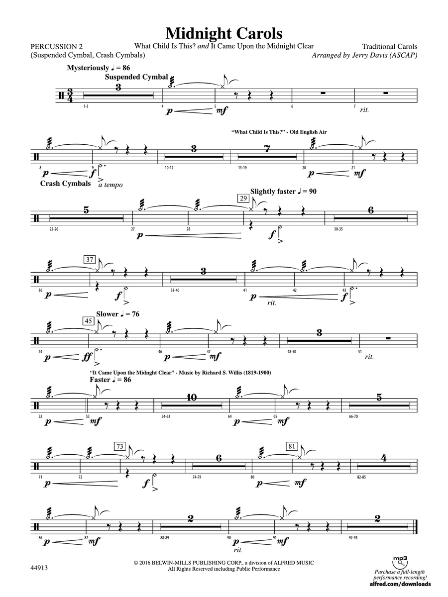 Midnight Carols: 2nd Percussion