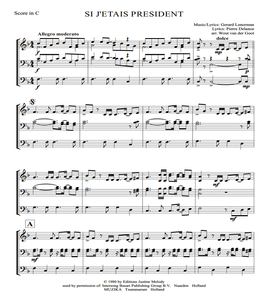 Si j'etais President Si j'etais President Set of Parts scores gallery preview page 2
