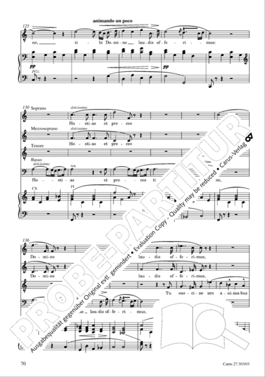 Messa da Requiem 4-Part scores gallery preview page 71