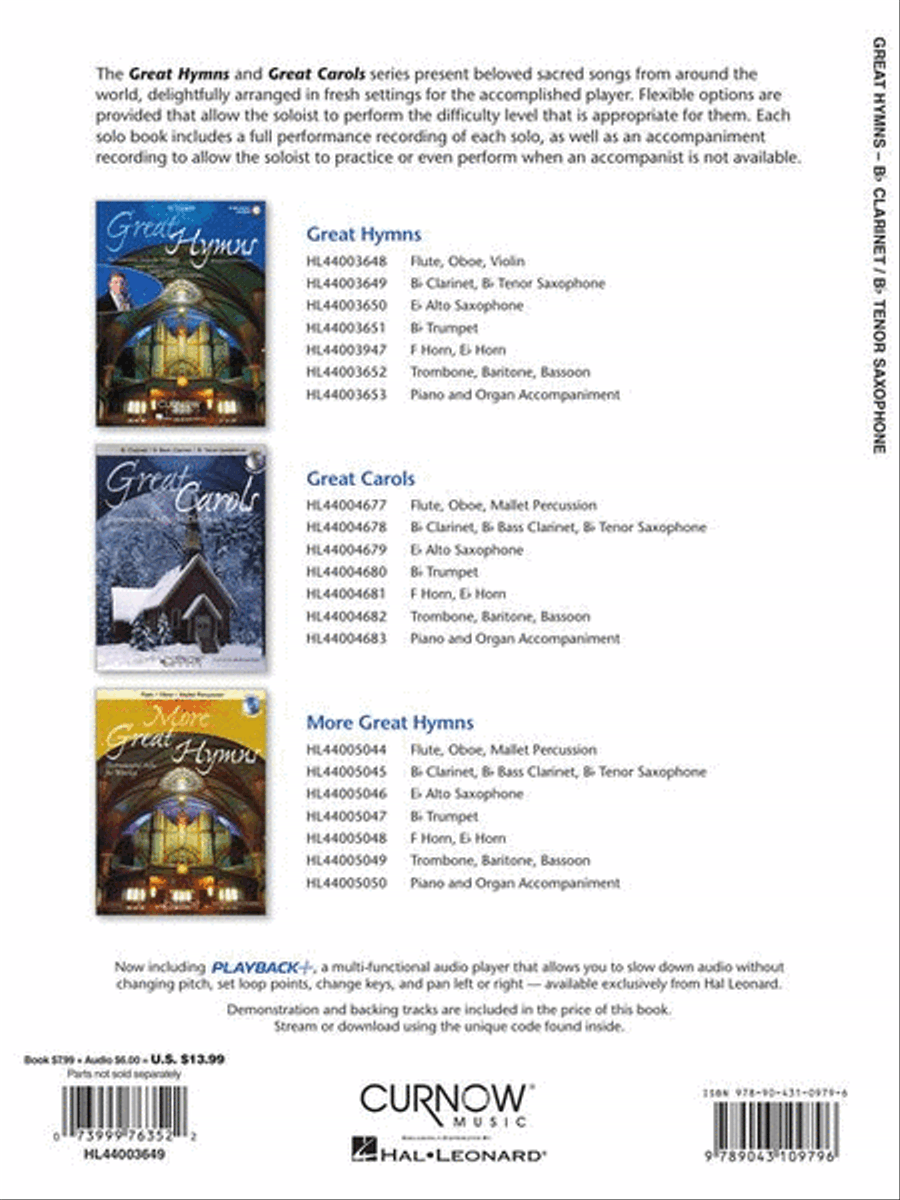 Great Hymns Great Hymns B-Flat Clarinet scores gallery preview page 7