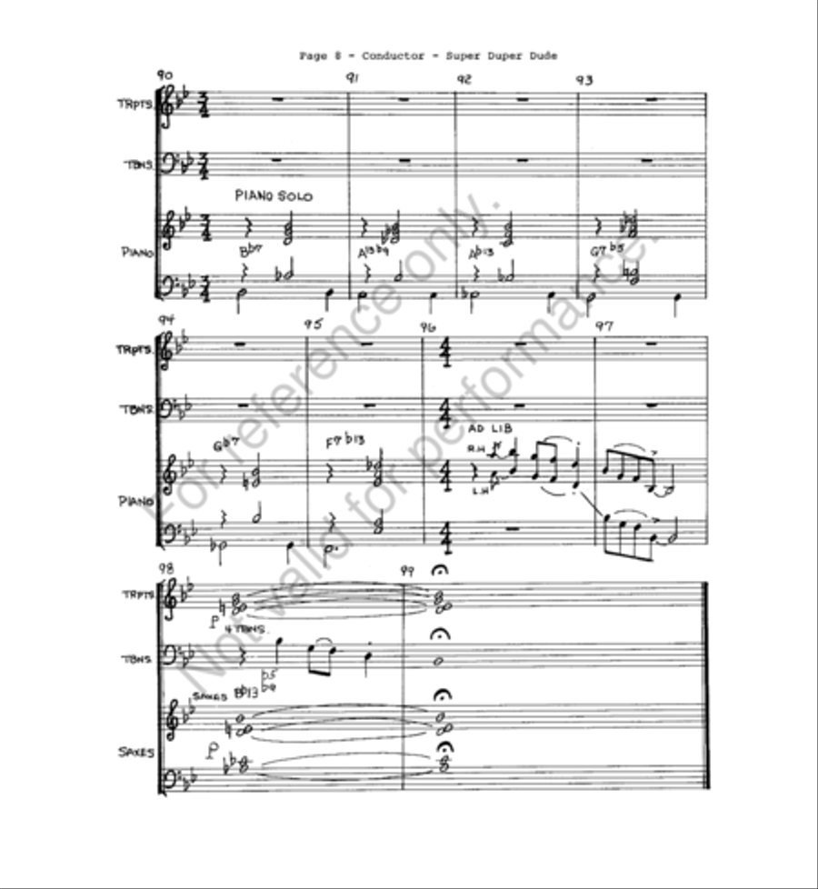 Super-Duper-Dude Jazz Ensemble scores gallery preview page 9