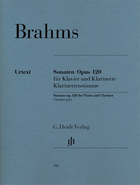 Johannes Brahms: Sonatas for Piano and Clarinet (or Viola) op. 120, 1 and 2   version for Viola
