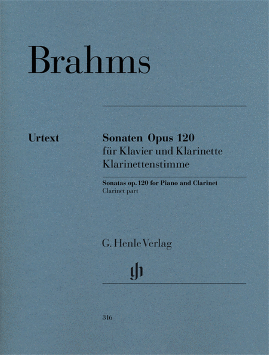 Sonatas for Piano and Clarinet (or Viola) Op. 120, No. 1 and 2 Clarinet scores gallery preview page 1