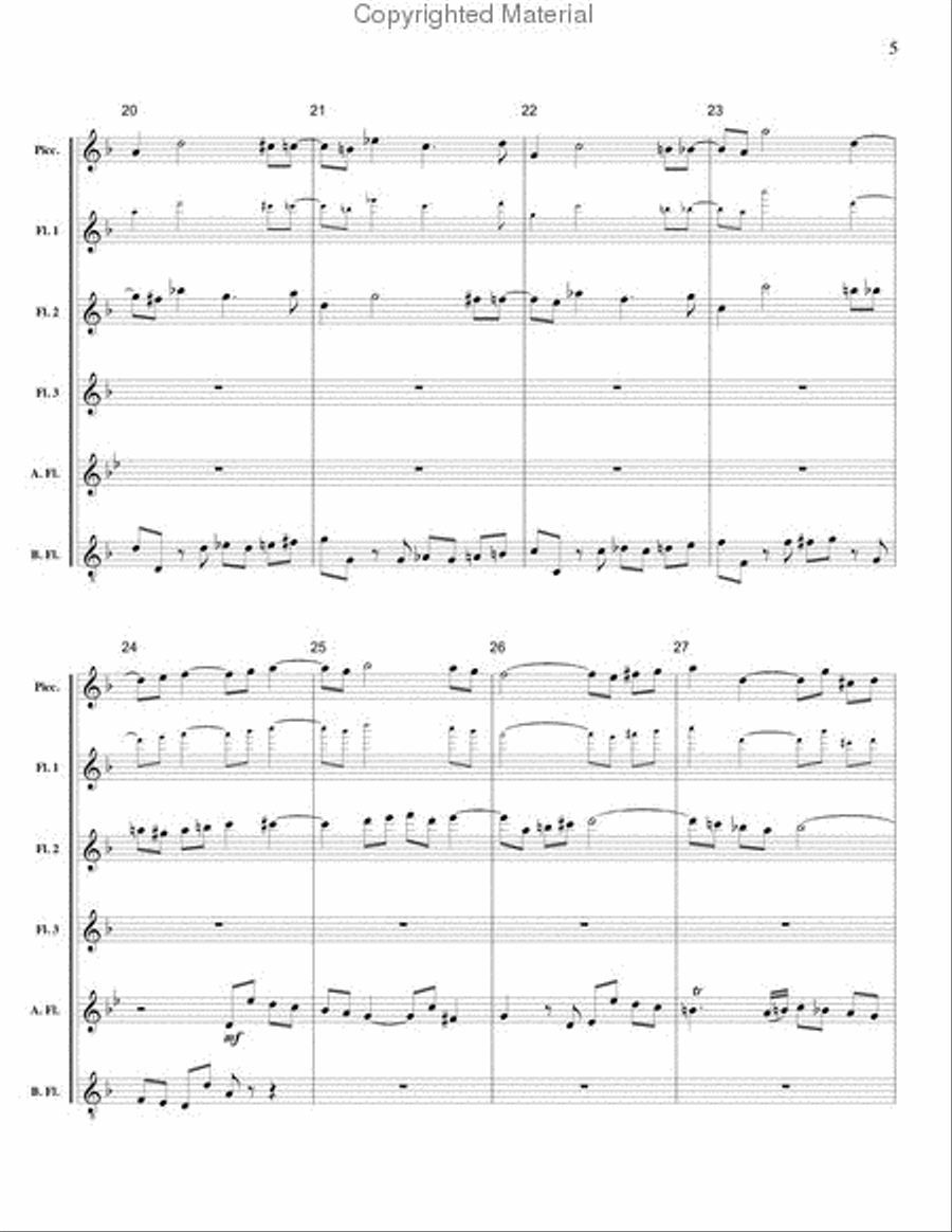 Contrapunctus #3 Contrapunctus #3 Flute Choir scores gallery preview page 6