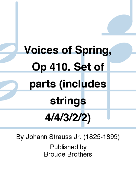 Voices of Spring, Op 410. Set of parts (includes strings 4/4/3/2/2)