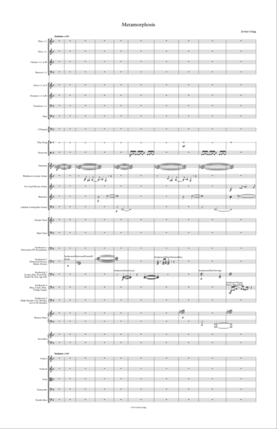 Metamorphosis Full Orchestra scores gallery preview page 1