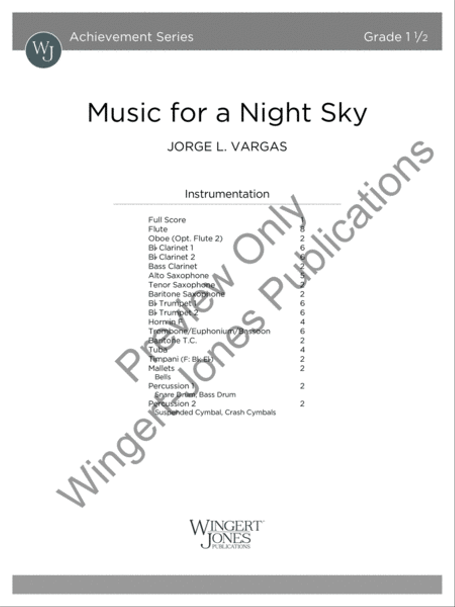Music for a Night Sky Concert Band scores gallery preview page 2