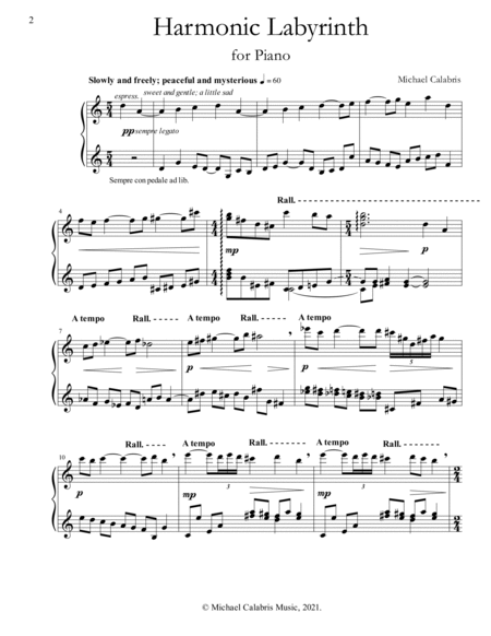Harmonic Labyrinth (for Piano)
