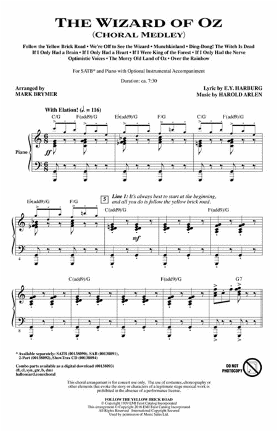 The Wizard of Oz 4-Part scores gallery preview page 2