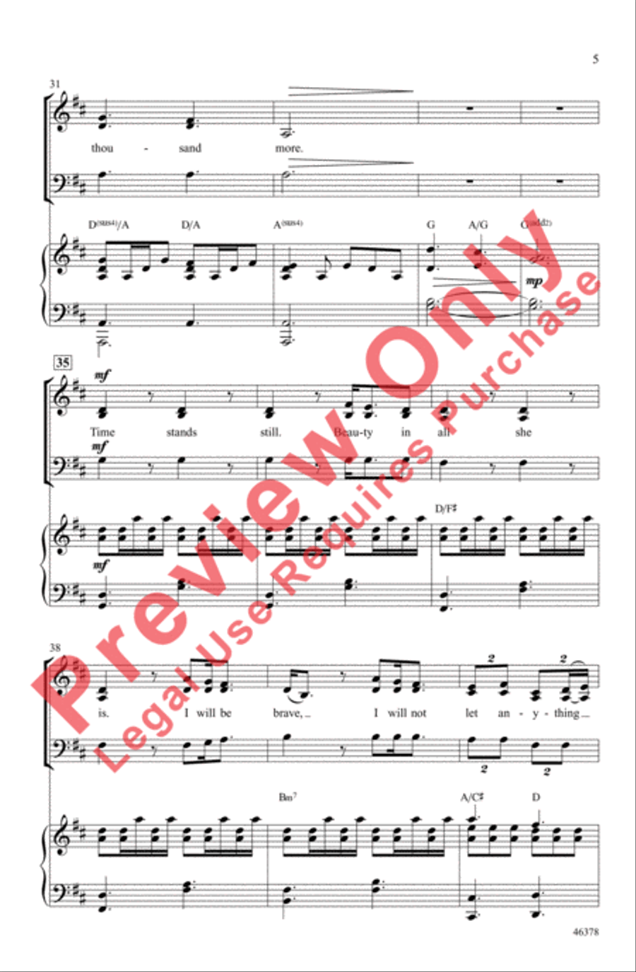 A Thousand Years 3-Part scores gallery preview page 5