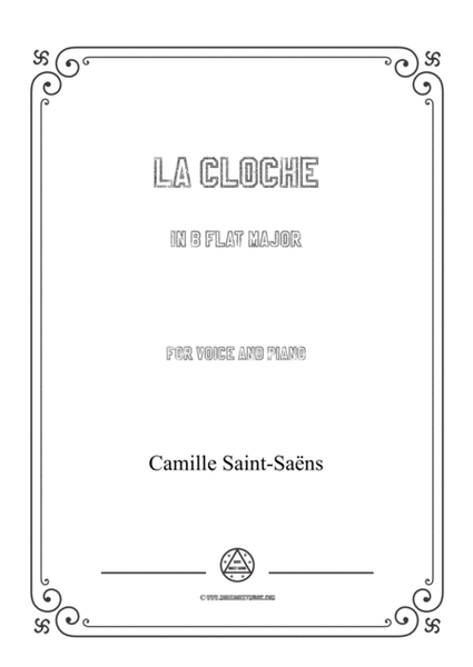 Saint-Saëns-La cloche in B flat Major，for voice and piano image number null