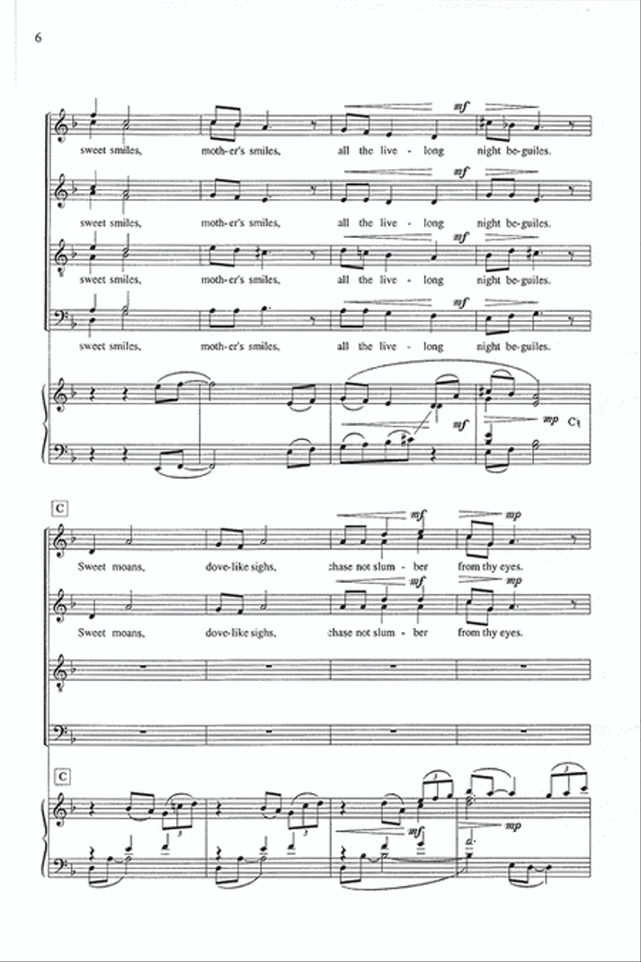 A Cradle Song A Cradle Song 4-Part scores gallery preview page 6
