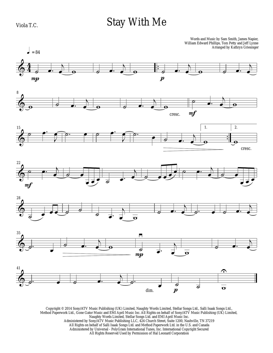 Stay With Me String Quartet scores gallery preview page 4
