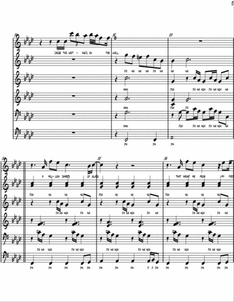 Writing's On The Wall from the film SPECTRE Divisi scores gallery preview page 5