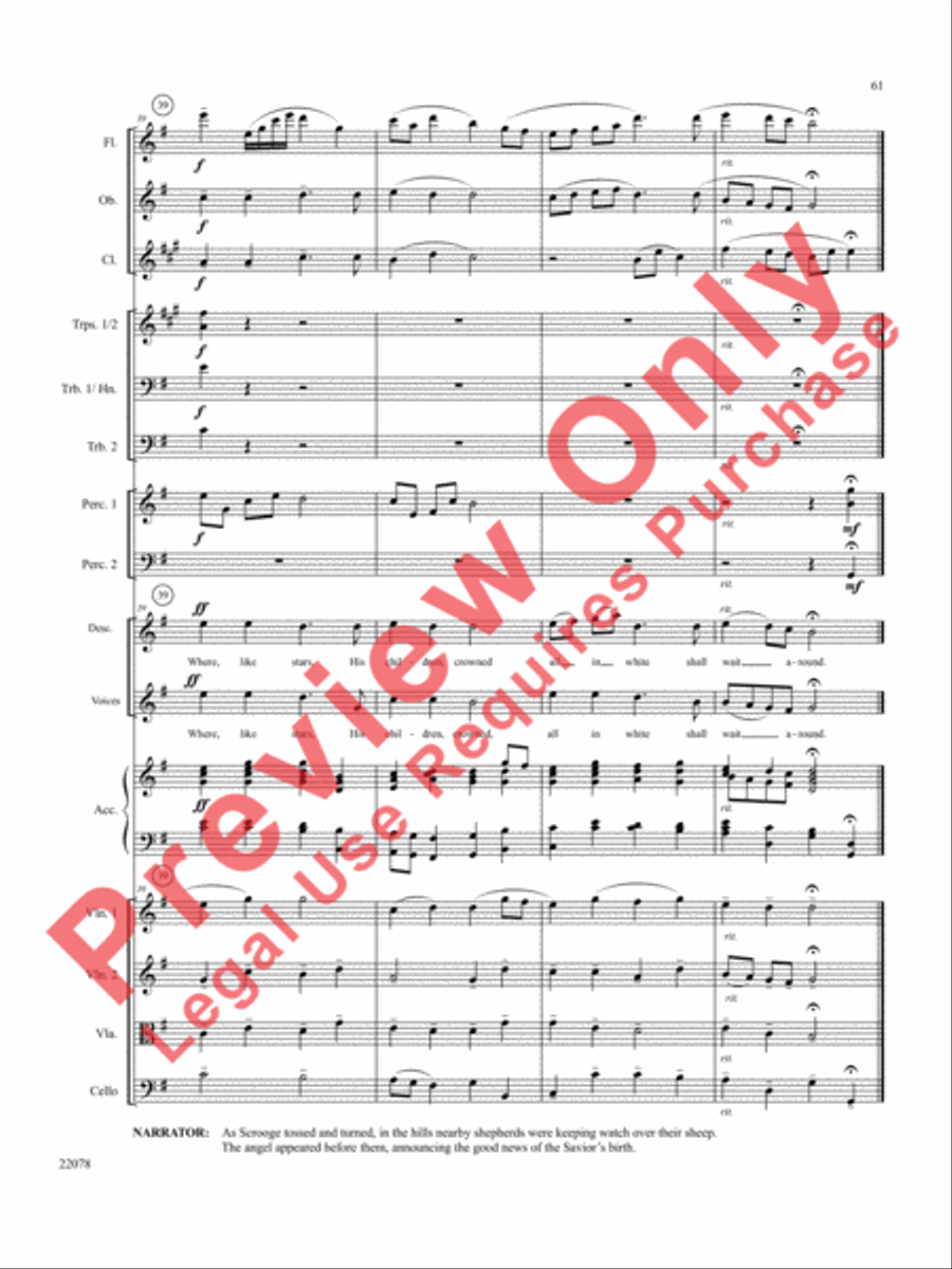 A Christmas Carol (Instrumental Parts) Choir scores gallery preview page 62