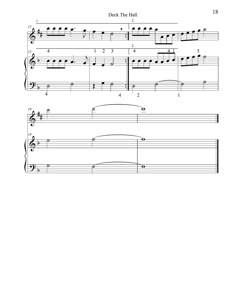 Christmas Duets for Alto Saxophone & Piano: 11 Traditional Carols Woodwind Duet scores gallery preview page 2