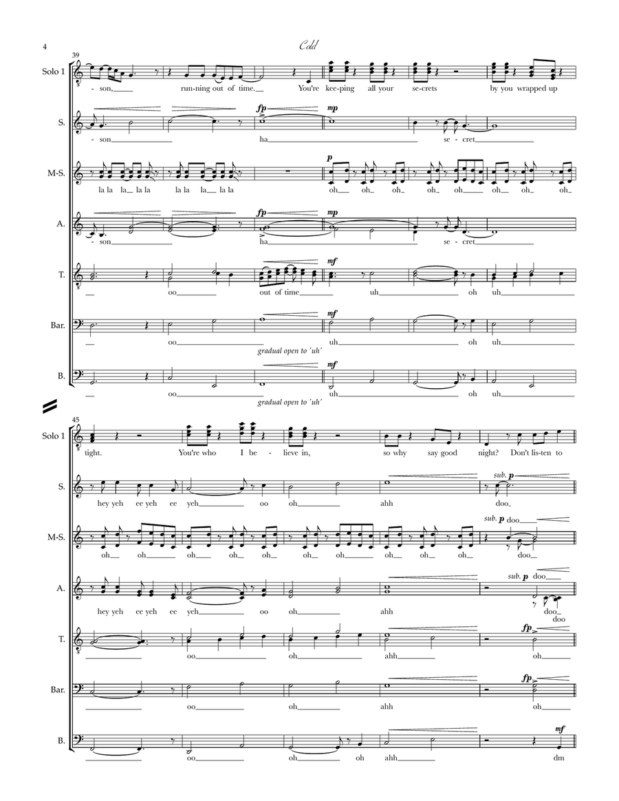 Cold Divisi scores gallery preview page 4
